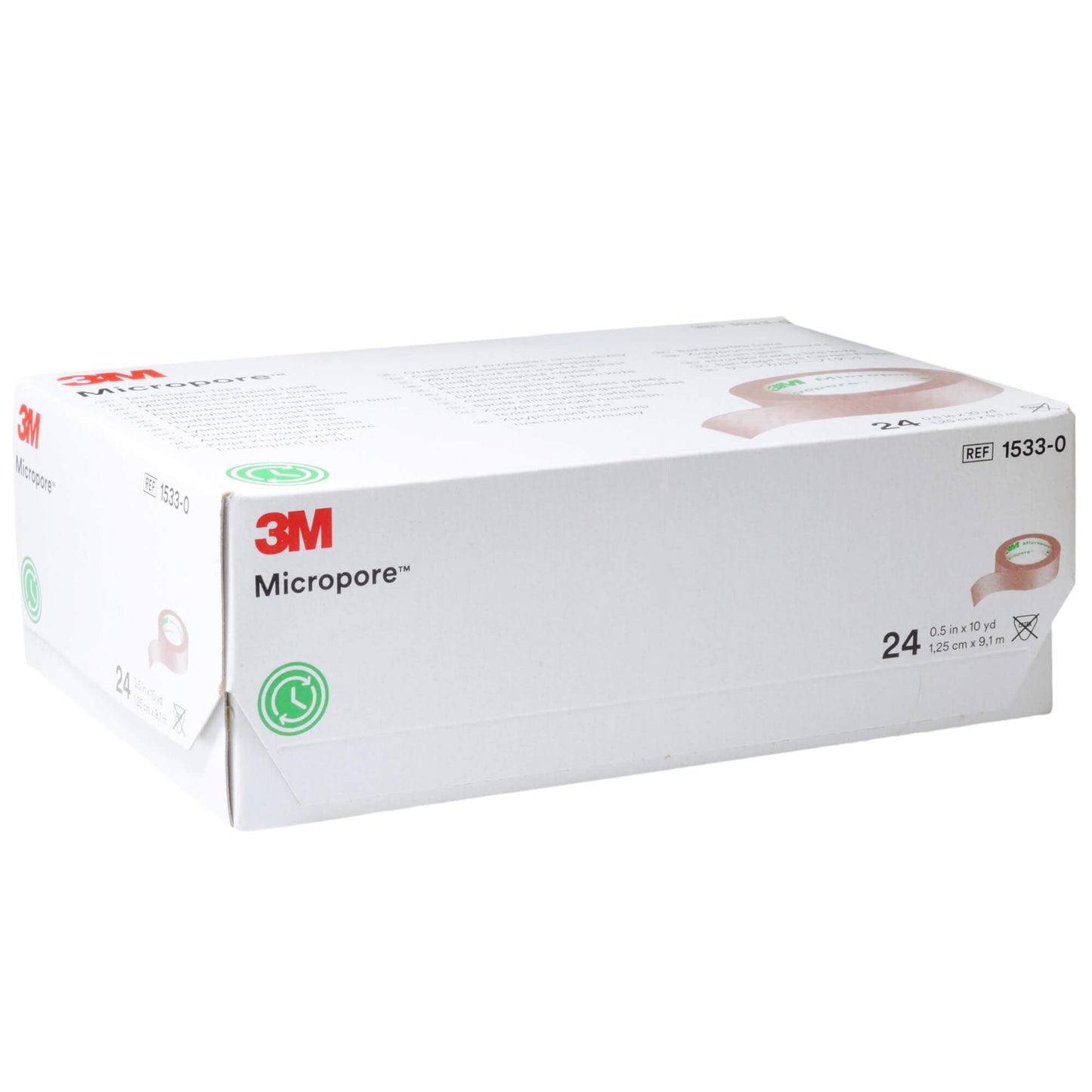 3M Micropore beige 1,25cm x 9,1m, 24 pièces