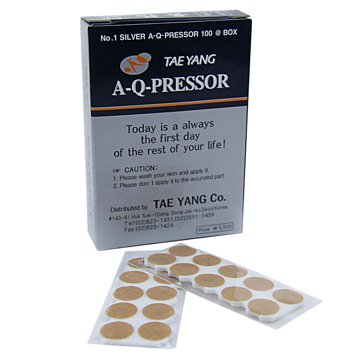 Acupression patch DB506A argenté avec 1 point