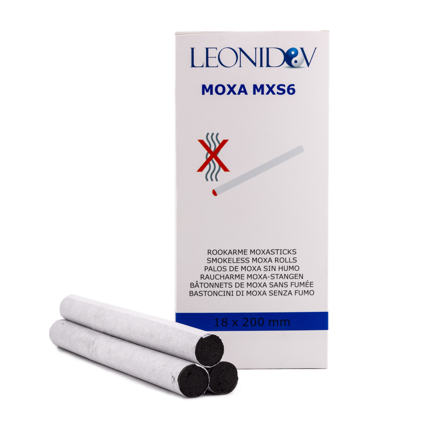 Moxa en bâtonnets, sans fumée 200x18mm - 10 pièces