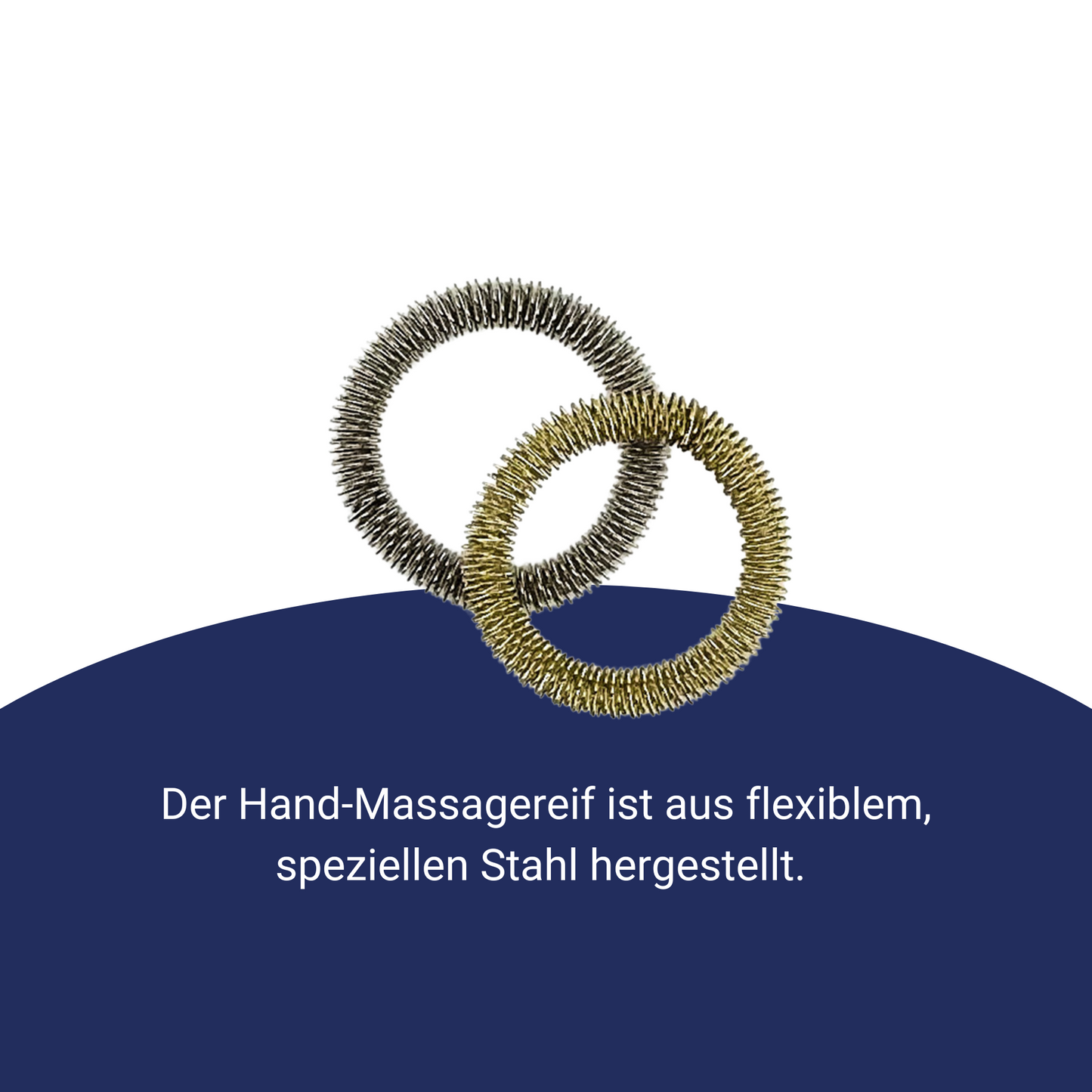 Set des bracelets de massage pour main et bras (argenté et doré)