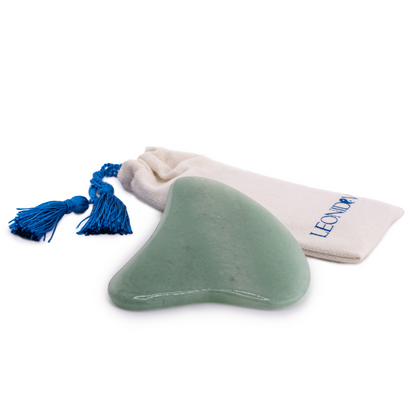 Gua Sha forme de coer grand de jade haute qualité