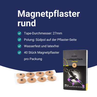 Magnetpflaster rund - Meridius AcuMagnet Coin 1100 Gauss