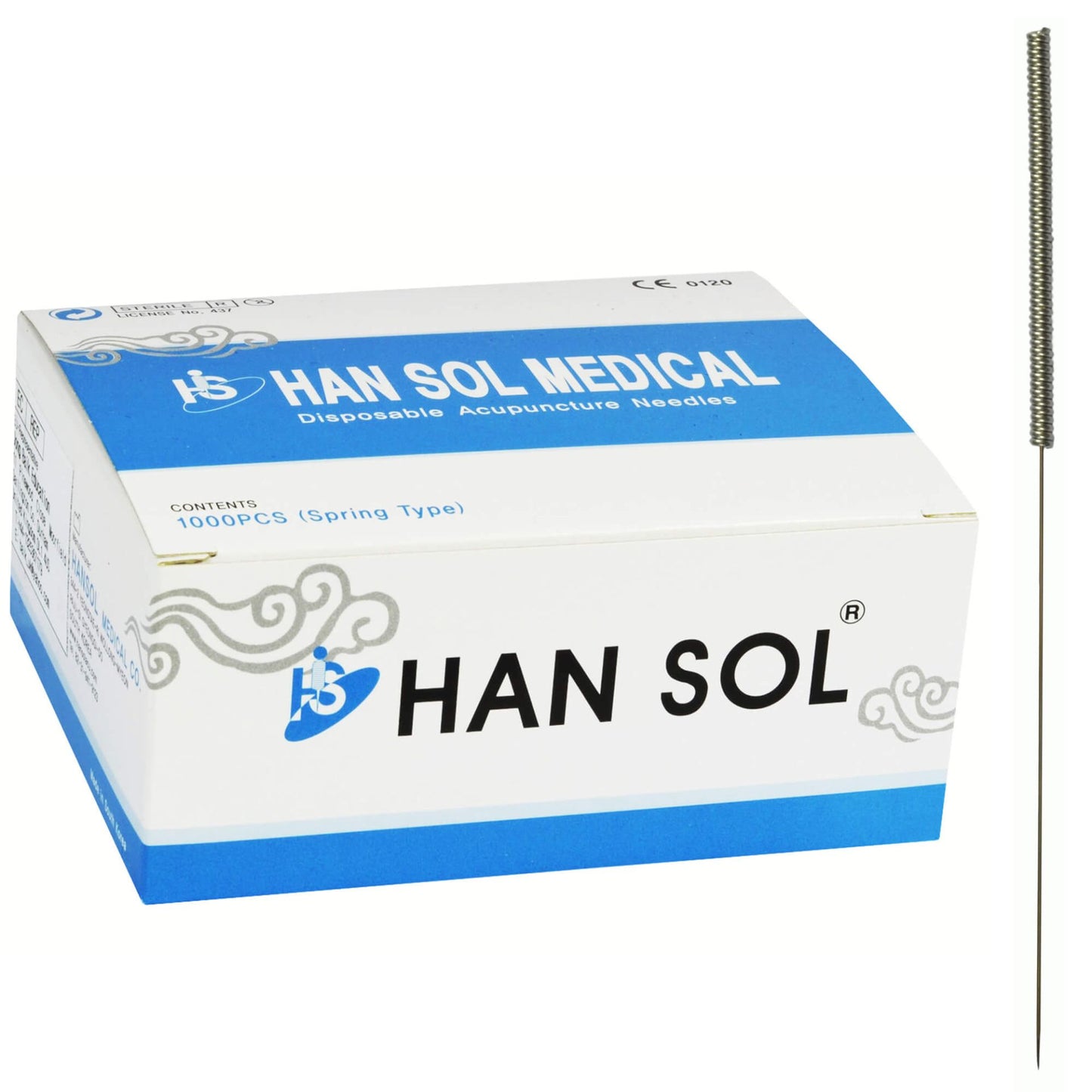 Aiguilles d'acupuncture Hansol manche d'acier 1000 p.